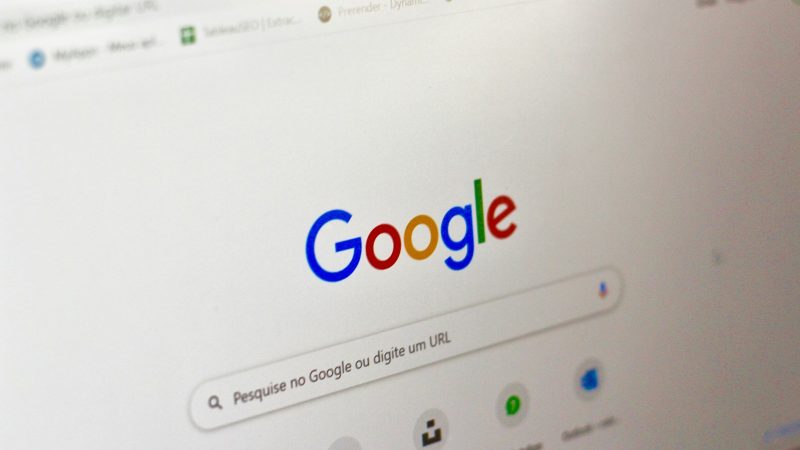 computer screen showing google search